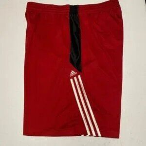Mens Adidas shorts size XXL red and black with white stripes